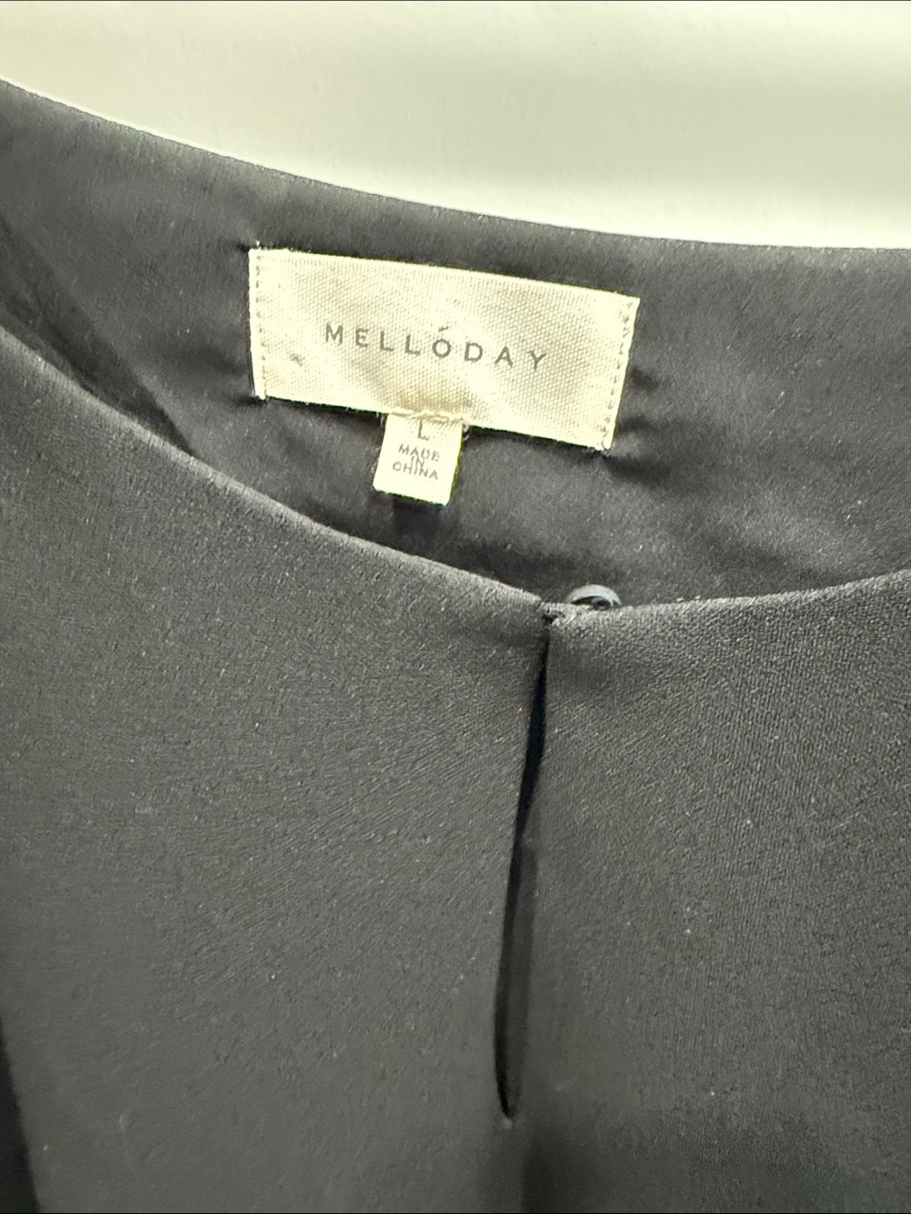 MELLODAY Black Blouse with Beige Zebra-Print Sleeves - Picture 3 of 3
